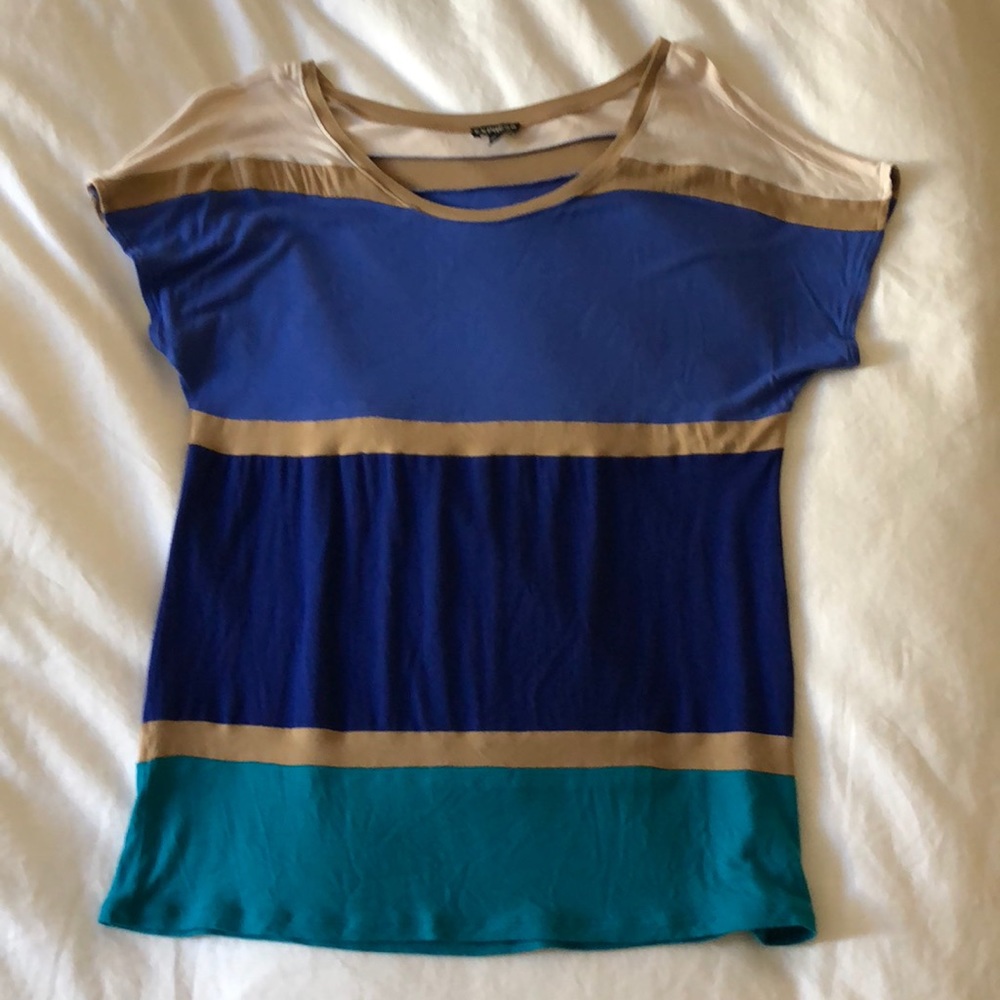 Express tri colored top, loose fitting